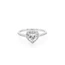 Diamond Heart Ring In 18 Carat White Gold