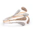 Favero Diamond Set Snake Bangle In 18 Carat White And Rose Gold