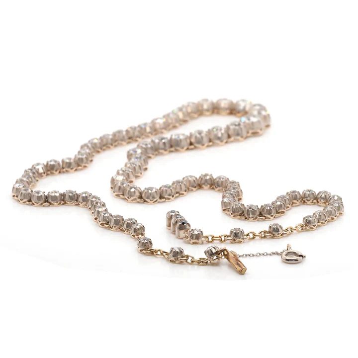 Victorian Antique 9.10ct Diamond Riviere Necklace