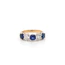 Sapphire And Diamond Five Stone Ring In 18 Carat Yellow Gold