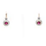 Ruby And Diamond Cluster Drop Earrings In 18 Carat Yellow Gold