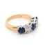 Sapphire And Diamond Five Stone Ring In 18 Carat Yellow Gold