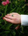 Colombian Emerald And Diamond Ring In 18 Carat Yellow Gold