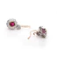 Ruby And Diamond Cluster Drop Earrings In 18 Carat Yellow Gold