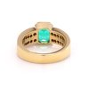 Colombian Emerald And Diamond Ring In 18 Carat Yellow Gold