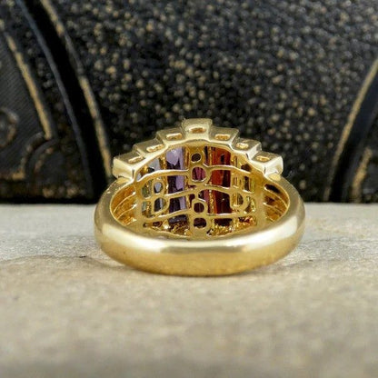 Bellarri Multi Gem Ring In 18 Carat Yellow And White Gold