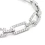 18 Carat White Gold Diamond-Set Rectangular Link Bracelet