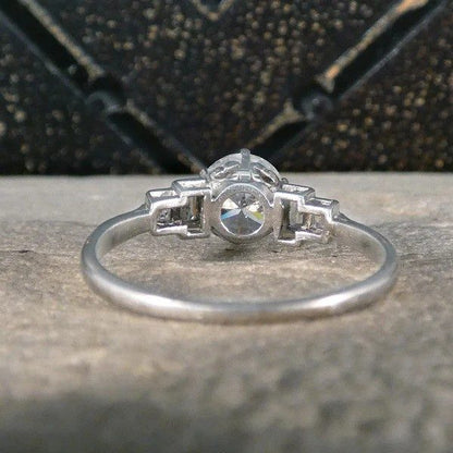 Art Deco 1.2 carat diamond solitaire ring in platinum
