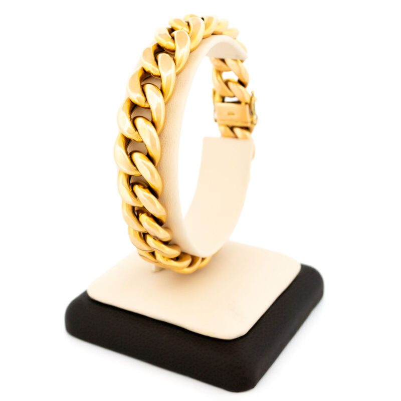 Vintage 18 Carat Yellow Gold Curb Link Bracelet