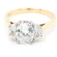 Three Stone 2.58 Carat Diamond Ring In Platinum and 18 Carat Yellow Gold