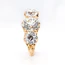 Victorian Three Stone Old Mine Cut 4.57 Carat Diamond Ring In 18 Carat Yellow Gold