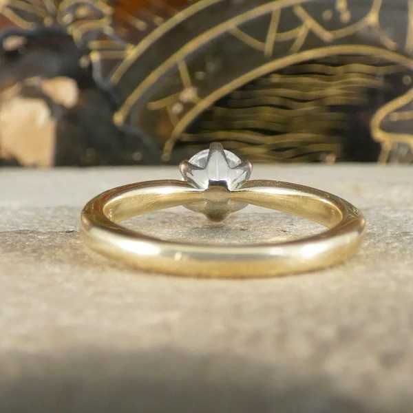 Classic Diamond Solitaire Engagement Ring In 14 Carat White And Yellow Gold