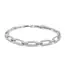 18 Carat White Gold Diamond-Set Rectangular Link Bracelet