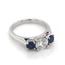 Platinum Diamond And Sapphire Three-Stone Ring