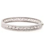 Diamond Hinged Bangle In 18 Carat White Gold