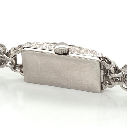 Art Deco Diamond Set Platinum Ladies Cocktail Watch, Circa 1925