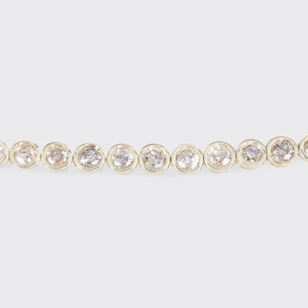 Diamond Rub Over Tennis Bracelet In 9 Carat Yellow Gold