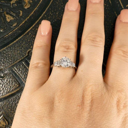 Art Deco 1.2 Carat Diamond Solitaire Ring In Platinum