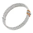 FOPE 18 Carat White Gold Panorama Bracelet With Rose Gold Diamond-Set Rondel