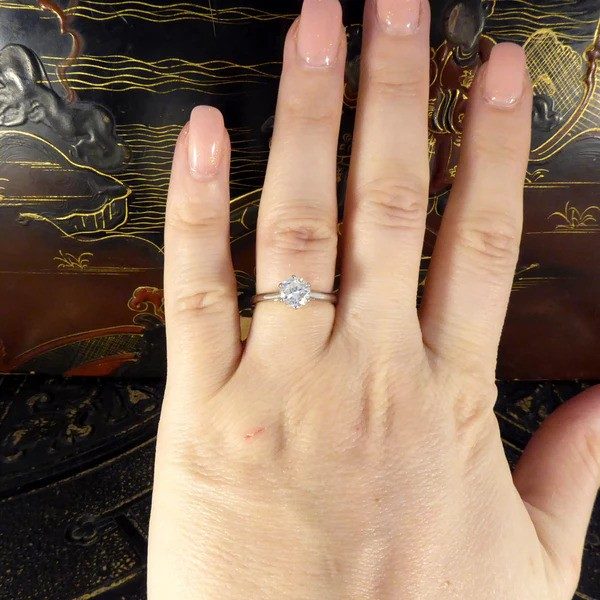 Diamond Solitaire Engagement Ring In Platinum