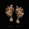 Vintage 18 Carat Gold Earrings With 4 Carat Burma Rubies And Diamonds