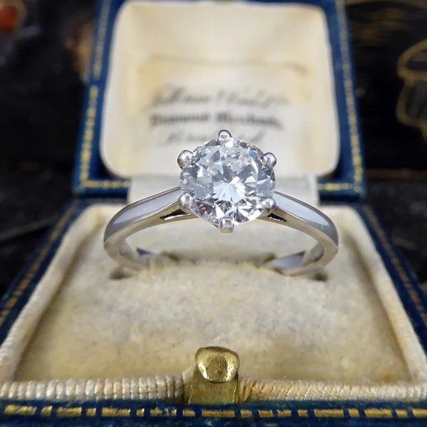 Diamond Solitaire Engagement Ring In Platinum