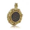 18 Carat Gold Pendant With Ptolemaic Bronze Coin And Cultured Pearls