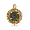 18 Carat Gold Pendant With Ptolemaic Bronze Coin And Cultured Pearls