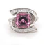Tourmaline And Diamond Cluster Ring In Platinum