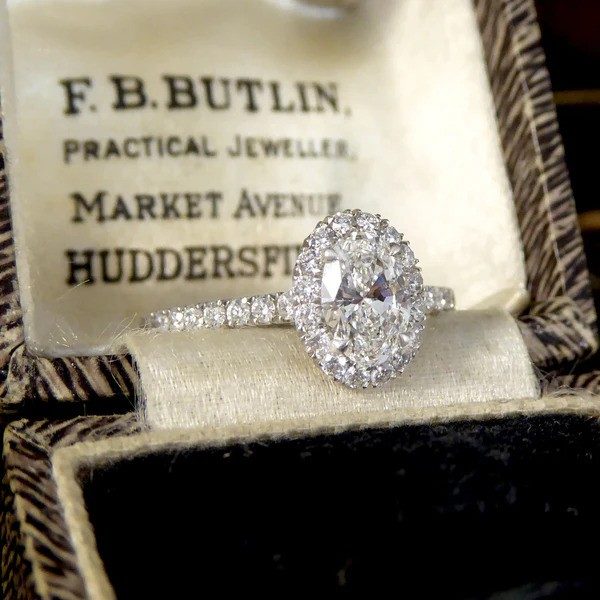 GIA Certified Diamond Cluster Ring In Platinum