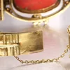 Antique Italian Carved Coral Bracelet In 18 Carat Yellow Gold