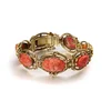 Antique Italian Carved Coral Bracelet In 18 Carat Yellow Gold