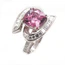 Tourmaline And Diamond Cluster Ring In Platinum