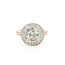 18ct Yellow Gold 3.59 Carat Diamond Cluster Halo Ring With Diamond-Set Shoulders
