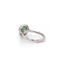 Platinum Cluster Ring With 1.35 Carat Emerald And Diamonds
