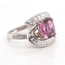 Tourmaline And Diamond Cluster Ring In Platinum