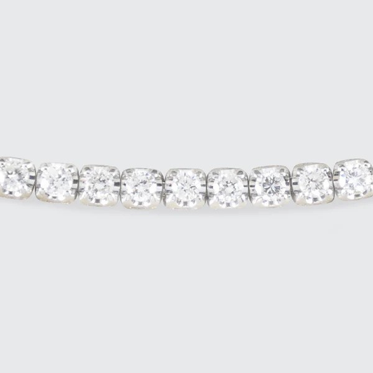 Contemporary Diamond Tennis Bracelet In Platinum