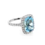 Platinum 6.08 Carat Aquamarine And Diamond Cluster Ring