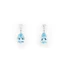 4.77 Carat Aquamarine And Diamond Drop Earrings In 18 Carat White Gold