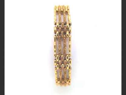 Victorian Gate Bracelet with Padlock, 9ct Yellow Gold, 16.2g