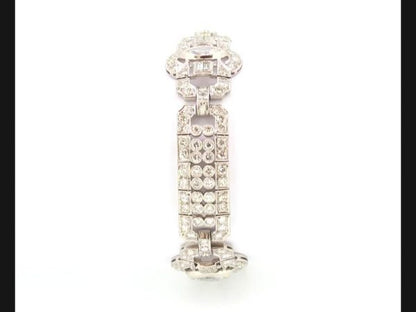 Art Deco Diamond Bracelet, 12.00 carat total, Platinum, c.1930