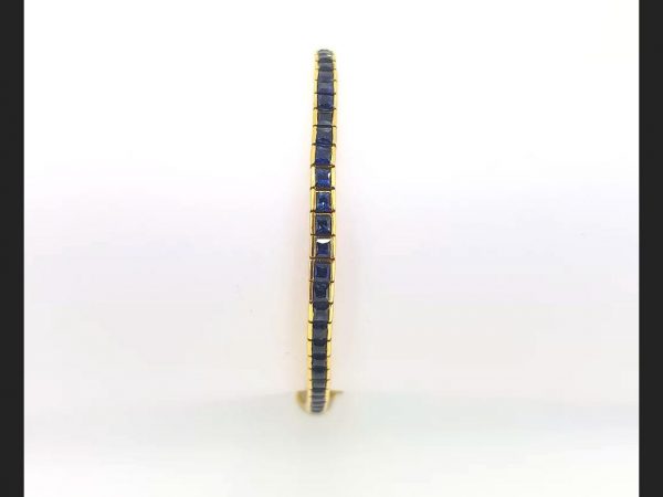 Sapphire Line Bracelet, 18ct Yellow Gold