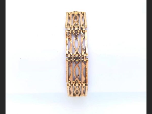 Victorian Gate Bracelet and Padlock, 9ct yellow gold, total weight of 24.2g