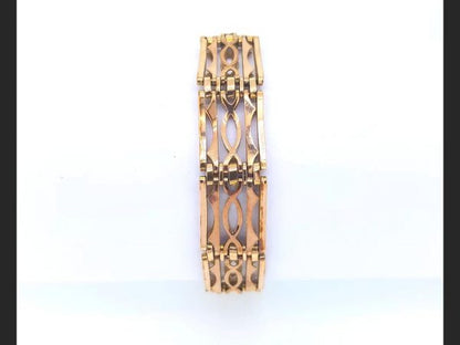 Victorian Gate Bracelet and Padlock, 9ct yellow gold, total weight of 24.2g