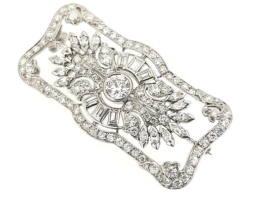 Art Deco 2.00ct Diamond Set Brooch in Platinum