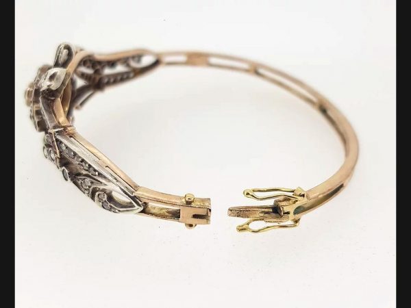 Vintage Diamond and Ruby Bangle, Circa 1930's