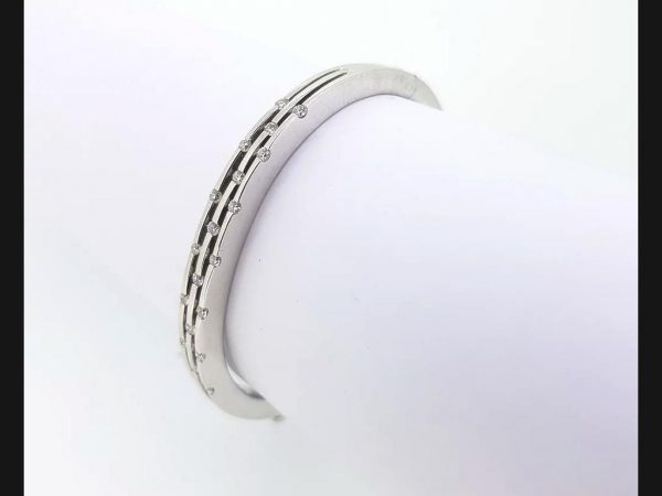 Diamond Bangle, 18ct white gold.