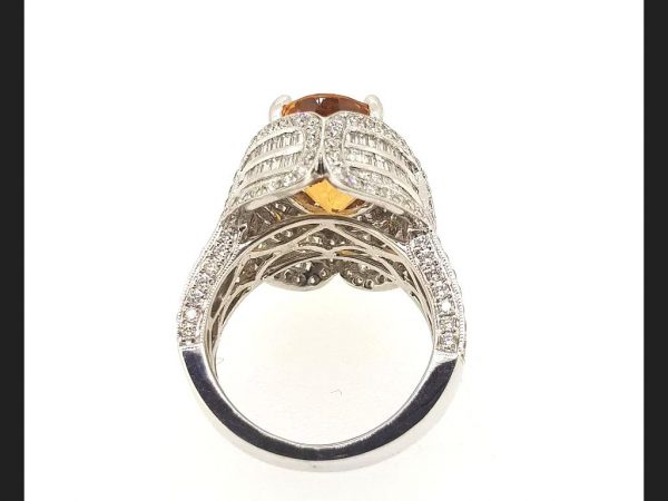 Brazilian Topaz and Diamond Dress Ring