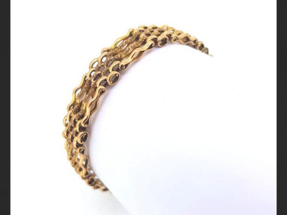 Victorian Gate Bracelet with Padlock, 9ct Yellow Gold, 16.2g