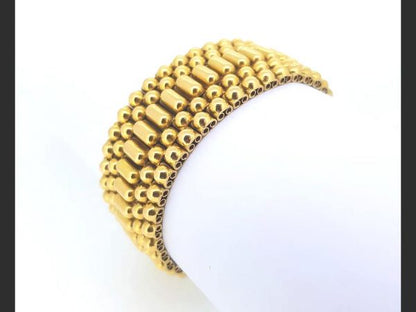 French gold bracelet, Circa 1960, 18ct yellow gold, French hallmark, 82.63g
